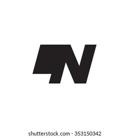 LN negative space letter logo