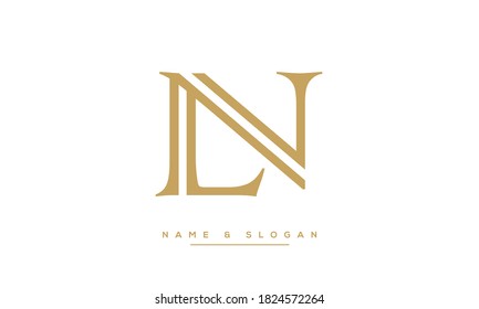 LN, NL Initial Letters Logo Monogram