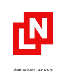 LN or NL Letter Combination Logo Concept
