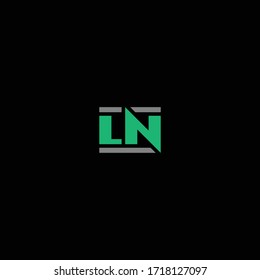 LN or NL logo and icon designs with different colors and backgrounds