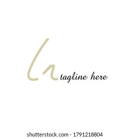 Ln Signature plantilla de logotipo inicial vector
