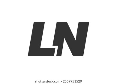 LN Techno Editable Font Logo For Corporate Branding. Bold, Futuristic Design With Unique Typographic Ideas. Minimal Custom Type And Dynamic Letter Variations For Promotion, Printing, And Book Titles