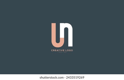 LN UN Abstract initial monogram letter alphabet logo design