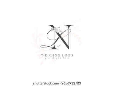 Logotipo de Boda de LN con letras iniciales