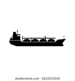 Lng Carrier Vessel Silhouette Gas Tanker Ship Maritime Transport Industry