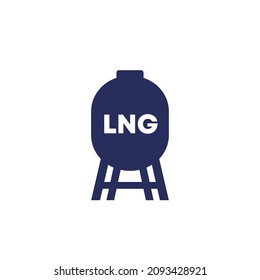 Lng Tank Icon On White