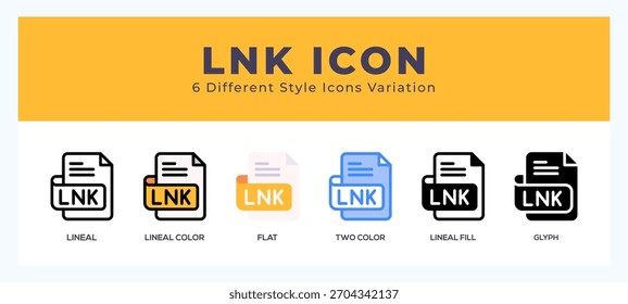 Lnk file symbol icon vector. symbol illustration