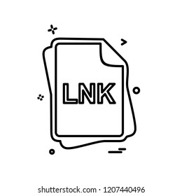 LNK file type icon design vector
