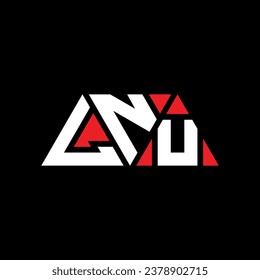 Diseño del logotipo de la letra del triángulo LNU con forma de triángulo. Monograma de diseño del logotipo del triángulo LNU. Plantilla de logotipo vectorial de triángulo LNU con color rojo. Logo triangular LNU Diseño sencillo, elegante y lujoso.