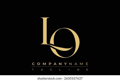 LO Abstract logotipo de joia criativa. Um logotipo elegante com iniciais de monograma dourado em uma tipografia elegante e moderna, perfeito para a marca