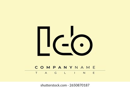 LO design de letra abstrata. Design de logotipo comercial moderno com tipografia abstrata e estilo contemporâneo