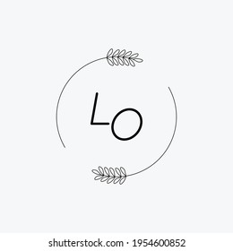 LO Beauty vector initial logo, handwriting logo of initial signature