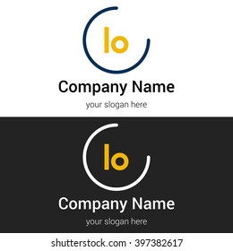 LO business logo icon design template elements. Vector color sign.