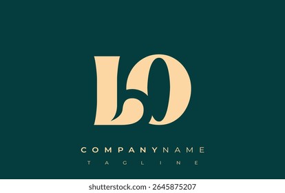 LO Creative Abstract Typography Logo Design. Elegant logo combining bold typography and creative shapes, ideal for branding and identity solutions.