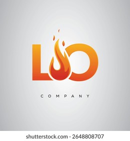 LO Creative Fire Letter Logo Design