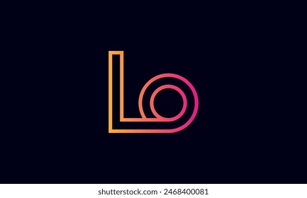 LO Creative And Modern LO Logo. Initial Letter LO Logo Design on Black Background.