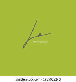 lo handwriting with green background