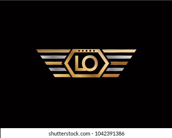 LO Hexagon Shape Letter design
