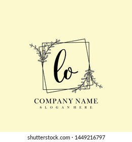 LO Initial beauty floral logo template