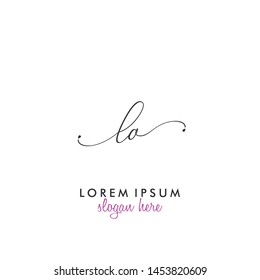 LO Initial beauty monogram logo vector