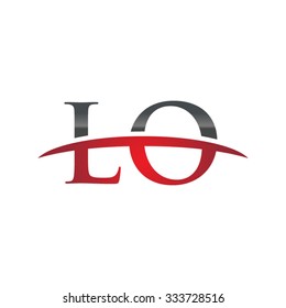 LO initial company red swoosh logo