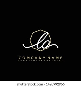 LO Initial handwriting logo concept