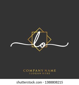 LO Initial handwriting logo template