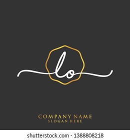 LO Initial handwriting logo template