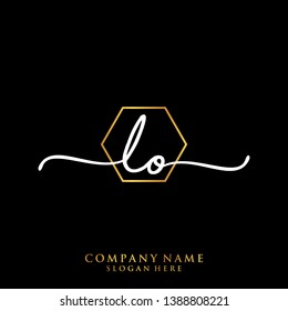 LO Initial handwriting logo template