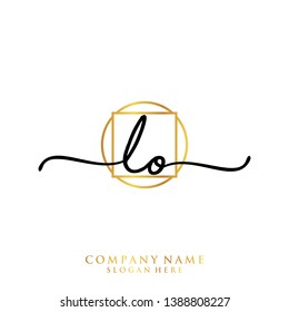 LO Initial handwriting logo template