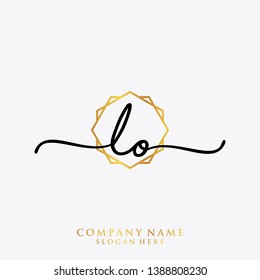 LO Initial handwriting logo template