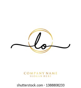 LO Initial handwriting logo template
