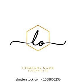 LO Initial handwriting logo template