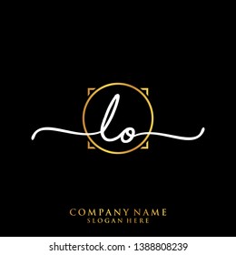 LO Initial handwriting logo template
