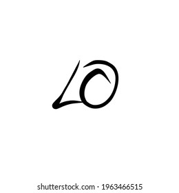 LO initial handwritten logo for identity