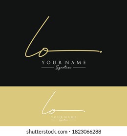 LO Initial letter handwriting and signature logo.