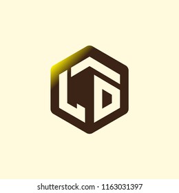 LO Initial letter hexagonal logo vector