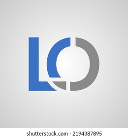 LO initial letter logo design template vector