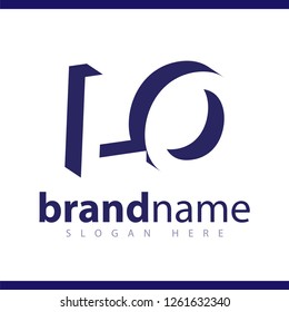 LO initial letter with negative space logo icon vector template