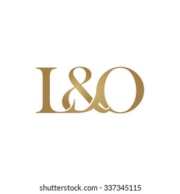 L&O Initial Logo. Ampersand Monogram Golden Logo