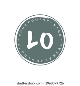 LO Initial logo Branding Brush wedding business