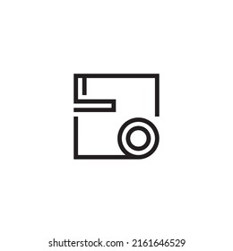 LO initial logo letters in high quality professional design that will print well across any print media