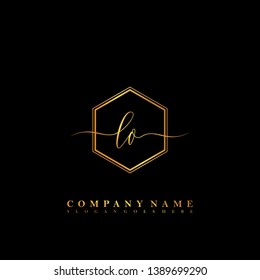 LO Initial luxury handwriting logo vector