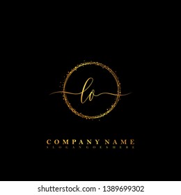 LO Initial luxury handwriting logo vector