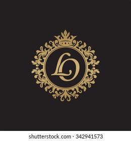 LO initial luxury ornament monogram logo