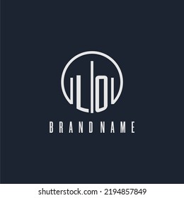 LO initial monogram logo with circle style dsign