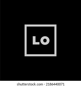 LO initial monogram logo with creative square style design