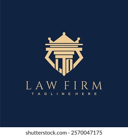 LO initial monogram logo for lawfirm vector design