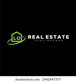 LO initial monogram logo for real estate design