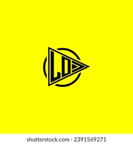 LO initial monogram logo with triangle style design